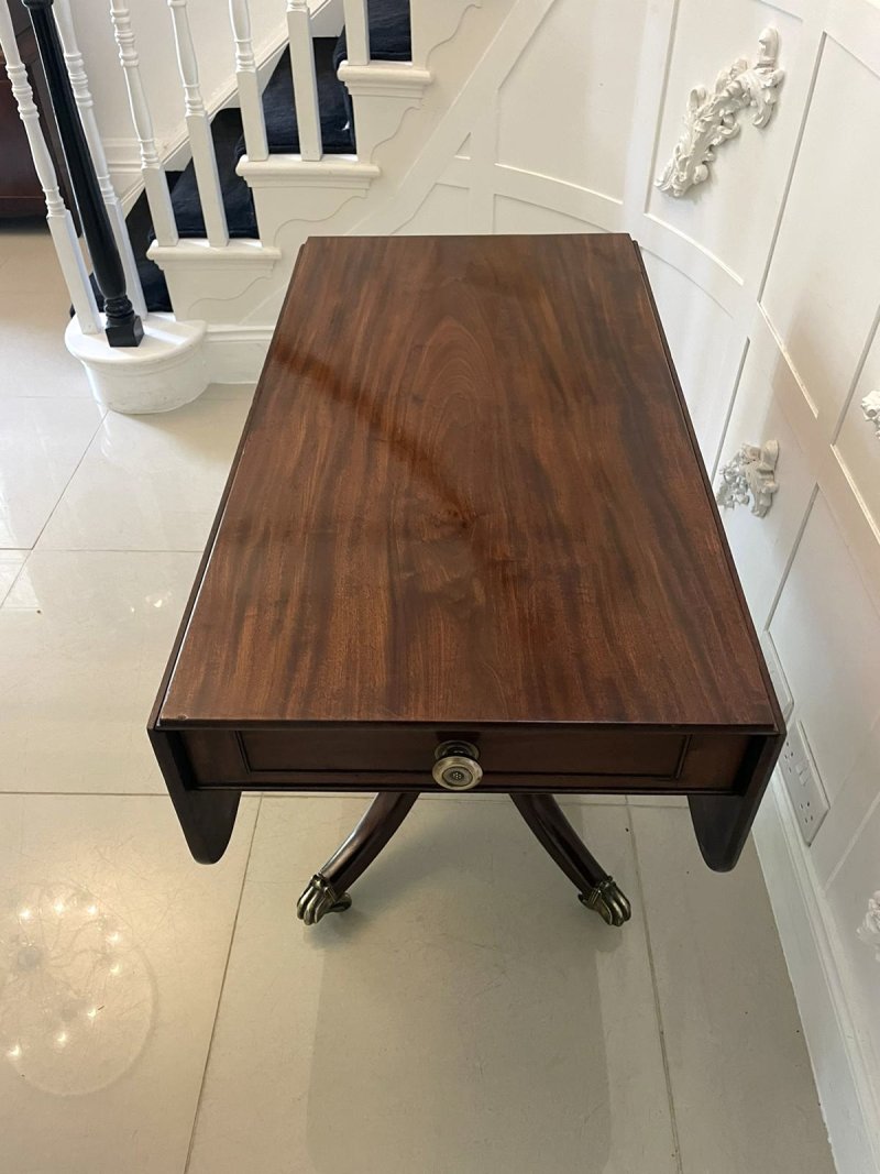 Antique Regency Mahogany 4 seater Dining/Pembroke Table - Image 3